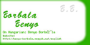 borbala benyo business card